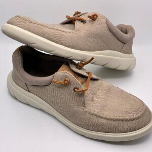 *EUC* Men's SPERRY Top-Sider Casual Shoes STS 24809 Size 9.5 M Taupe Textile